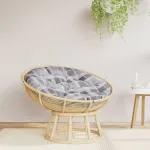 Pernă rotundă, gri, Ø 100x11 cm, țesătură Oxford, model carouri GartenMobel Dekor
