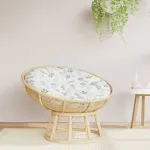 Pernă rotundă, model frunze, Ø 100 x 11 cm, țesătură Oxford GartenMobel Dekor