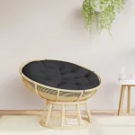Pernă rotundă negru, Ø 100 x11 cm, țesătură Oxford GartenMobel Dekor