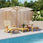 Perne scaun de terasă, 2 buc, bej, țesătură Oxford GartenMobel Dekor