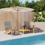 Perne scaun de terasă, 2 buc, gri, țesătură Oxford GartenMobel Dekor