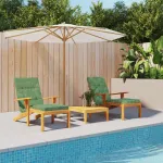 Perne scaun de terasă, 2 buc, model frunze, textil Oxford GartenMobel Dekor