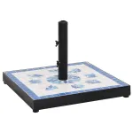 Suport umbrelă de soare, albastru și alb, pătrat, 12 kg GartenMobel Dekor