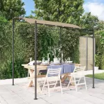 Baldachin, gri taupe, 2x2,3 m, 180 g/m², țesătură și oțel GartenMobel Dekor
