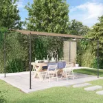 Baldachin, gri taupe, 4x3 m 180 g/m², țesătură și oțel GartenMobel Dekor