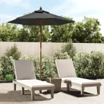 Umbrelă de soare de grădină stâlp din lemn antracit 196x231 cm GartenMobel Dekor