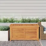 Ladă depozitare grădină cu geantă, 114x50x58 cm, lemn masiv tec GartenMobel Dekor