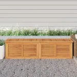 Ladă depozitare grădină cu geantă, 200x50x55 cm, lemn masiv tec GartenMobel Dekor