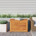 Ladă depozitare grădină cu geantă, 90x50x58 cm, lemn masiv tec GartenMobel Dekor