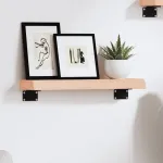 Poliță de perete, 40x10x4 cm, lemn masiv de stejar netratat GartenMobel Dekor