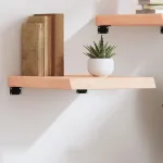 Poliță de perete, 40x50x(2-6) cm, lemn masiv de stejar netratat GartenMobel Dekor