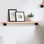 Poliță de perete, 60x10x2 cm, lemn masiv de stejar netratat GartenMobel Dekor