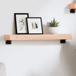 Poliță de perete, 60x10x6 cm, lemn masiv de stejar netratat GartenMobel Dekor