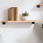 Poliță de perete, 60x20x2 cm, lemn masiv de stejar netratat GartenMobel Dekor