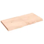 Poliță de perete, 120x60x(2-6)cm, lemn masiv de stejar netratat GartenMobel Dekor