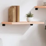 Poliță de perete, 60x30x(2-4) cm, lemn masiv de stejar netratat GartenMobel Dekor