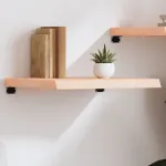 Poliță de perete, 60x50x(2-6) cm, lemn masiv de stejar netratat GartenMobel Dekor