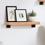 Poliță perete maro deschis 40x10x4 cm lemn masiv stejar tratat GartenMobel Dekor