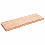 Raft de perete maro deschis 120x40x(2-6) cm lemn stejar tratat GartenMobel Dekor