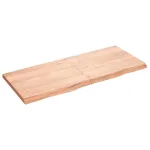 Raft de perete maro deschis 120x50x(2-4) cm lemn stejar tratat GartenMobel Dekor