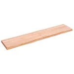 Raft de perete maro deschis 140x30x(2-4) cm lemn stejar tratat GartenMobel Dekor