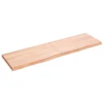 Raft de perete maro deschis 140x40x(2-4) cm lemn stejar tratat GartenMobel Dekor