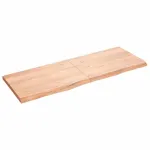 Raft de perete maro deschis 140x50x(2-4) cm lemn stejar tratat GartenMobel Dekor