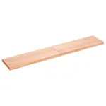 Raft de perete maro deschis 160x30x(2-4) cm lemn stejar tratat GartenMobel Dekor