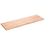 Raft de perete maro deschis 160x50x(2-4) cm lemn stejar tratat GartenMobel Dekor