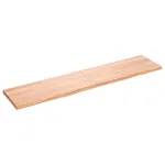 Raft de perete maro deschis 180x40x(2-4) cm lemn stejar tratat GartenMobel Dekor