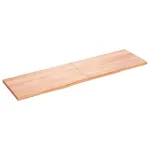 Raft de perete maro deschis 180x50x(2-4) cm lemn stejar tratat GartenMobel Dekor