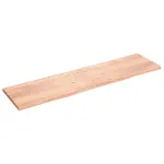 Raft de perete maro deschis 200x50x(2-4) cm lemn stejar tratat GartenMobel Dekor