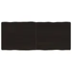 Blat masă, 120x50x6 cm, gri, lemn stejar tratat contur organic GartenMobel Dekor