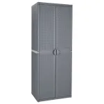 Dulap de depozitare pentru grădină, gri, 65x45x172 cm, PP ratan GartenMobel Dekor