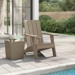 Scaun Adirondack, maro deschis, 75x88,5x89,5 cm, polipropilenă GartenMobel Dekor
