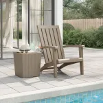 Scaun Adirondack de grădină, maro deschis, polipropilenă GartenMobel Dekor