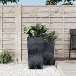Jardinieră cu interior detașabil, antracit, 21 / 49 L, PP beton GartenMobel Dekor