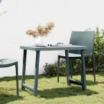 Masă pentru camping, verde, 79x56x64 cm, PP aspect lemn GartenMobel Dekor