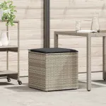 Cutie pentru perne Gri deschis 50 x 50 x 50 cm poliratan GartenMobel Dekor
