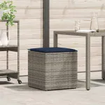 Cutie pentru perne cu depozitare Gri 50 x 50 x 50 cm poliratan GartenMobel Dekor