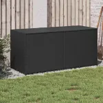 Ladă de depozitare pentru grădină, negru, 283 L, poliratan GartenMobel Dekor