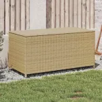 Ladă depozitare de grădină, bej combinat, 190 L, poliratan GartenMobel Dekor