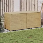 Ladă depozitare de grădină, bej combinat, 283 L, poliratan GartenMobel Dekor