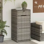 Dulap depozitare de grădină, gri, 55x55x111 cm, poliratan GartenMobel Dekor