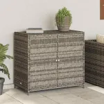 Dulap depozitare de grădină, gri, 83x45x76 cm, poliratan GartenMobel Dekor