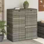 Dulap depozitare de grădină, gri, 105x55x113 cm, poliratan GartenMobel Dekor