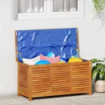 Ladă depozitare grădină cu grilaj 113x50x56cm lemn masiv acacia GartenMobel Dekor