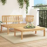 Set canapea din paleți de grădină, 2 piese, lemn masiv acacia GartenMobel Dekor