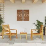 Canapele de grădină, 2 buc., 66,5x65x81 cm, lemn masiv acacia GartenMobel Dekor