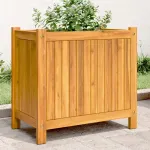 Jardinieră de grădină cu căptușeală, 54x31x50 cm, lemn acacia GartenMobel Dekor
